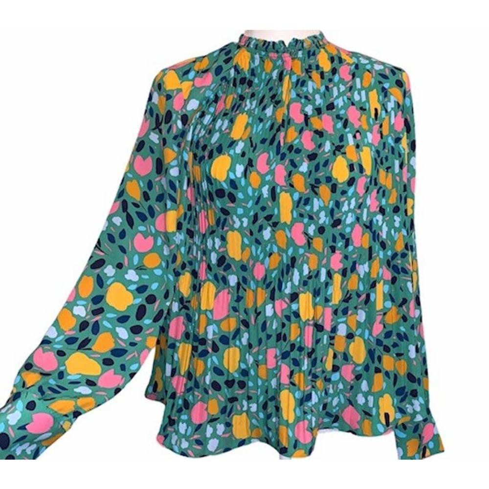 HALOGEN multi color long sleeve blouse